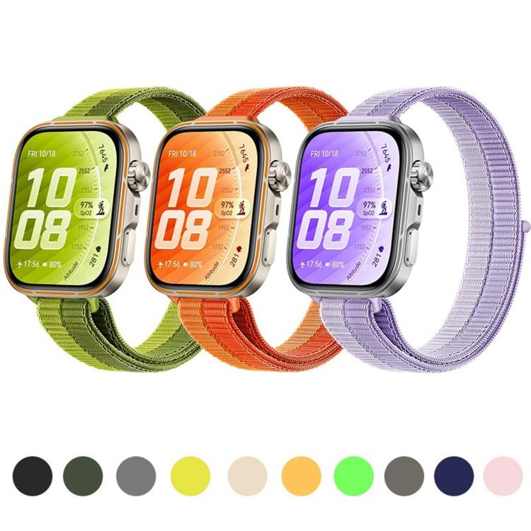 Cinturino nylon sottile con chiusura a strappo per Huawei Watch F