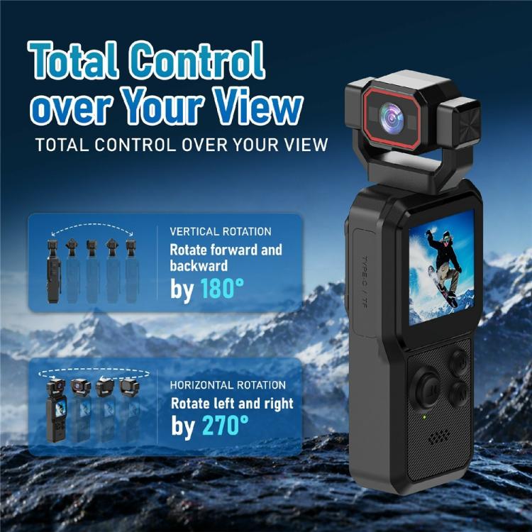 Videocamera D1 4K HD con registrazione Wi-Fi e Bluetooth, schermo HD da 1,54 pollici, portatile e maneggevole., D1
