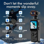 Videocamera sportiva D2 4K con obiettivo girevole e Wi-Fi - immagine 3