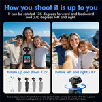 Videocamera sportiva D2 4K con obiettivo girevole e Wi-Fi - immagine 4