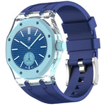Cassa plastica trasparente con cinturino in silicone per Swatch R