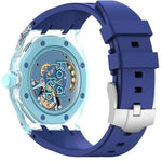 Cassa plastica trasparente con cinturino in silicone per Swatch R