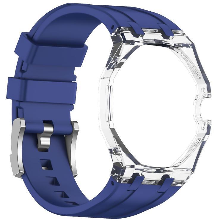 Cassa plastica trasparente con cinturino in silicone per Swatch R
