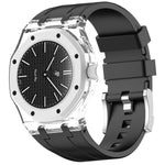 Cassa plastica trasparente con cinturino in silicone per Swatch R