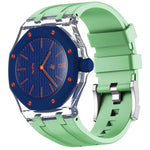 Cassa plastica trasparente con cinturino in silicone per Swatch R