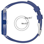 Cassa plastica trasparente con cinturino in silicone per Swatch R