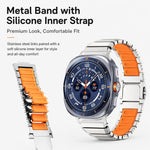 Cinturino in silicone e titanio per Galaxy Watch Ultra 2024-2026