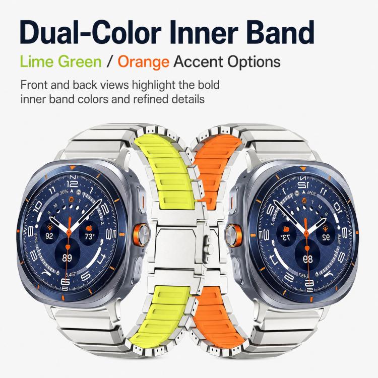 Cinturino in silicone e titanio per Galaxy Watch Ultra 2024-2026