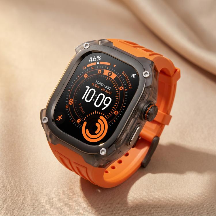 Cinturino in silicone con cornice metallo per Apple Watch Ultra 4
