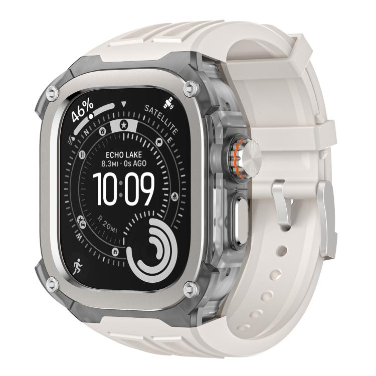 Cinturino in silicone con cornice metallo per Apple Watch Ultra 4