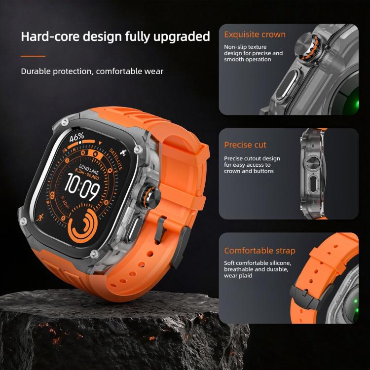 Cinturino in silicone con cornice metallo per Apple Watch Ultra 4