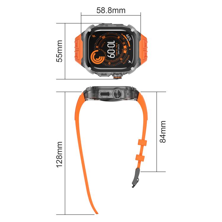 Cinturino in silicone con cornice metallo per Apple Watch Ultra 4