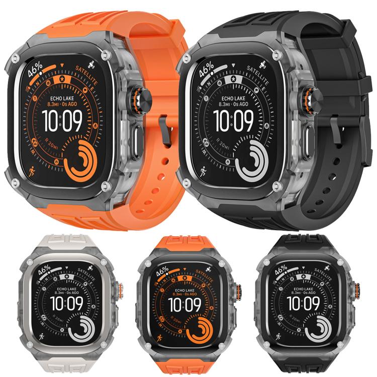 Cinturino in silicone con cornice metallo per Apple Watch Ultra 4