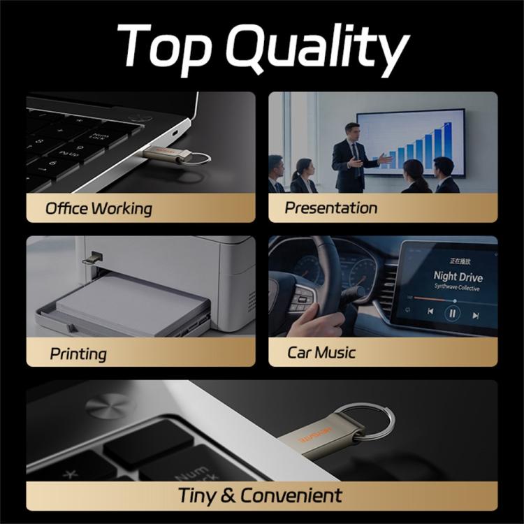 Chiavetta USB 2.0 HEYGATE TU20 in lega di alluminio 8-128GB