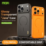 Custodia per telefono MOFI Minimal Series in TPU semitrasparente satinato con pellicola protettiva per obiettivo., For iPhone 16 Pro Max, For iPhone 16 Pro, For iPhone 16, For iPhone 15 Pro Max