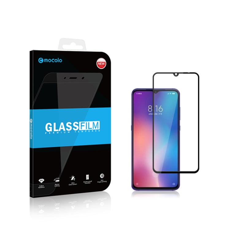 mocolo 0.33mm 9H 2.5D Pellicola in vetro temperato con stampa di seta, For Xiaomi Mi CC9(1pc)