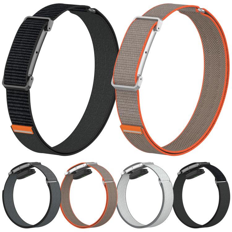 Fascia da braccio regolabile con guscio in metallo, ibrida in nylon e chiusura a strappo., For Google Fitbit Air