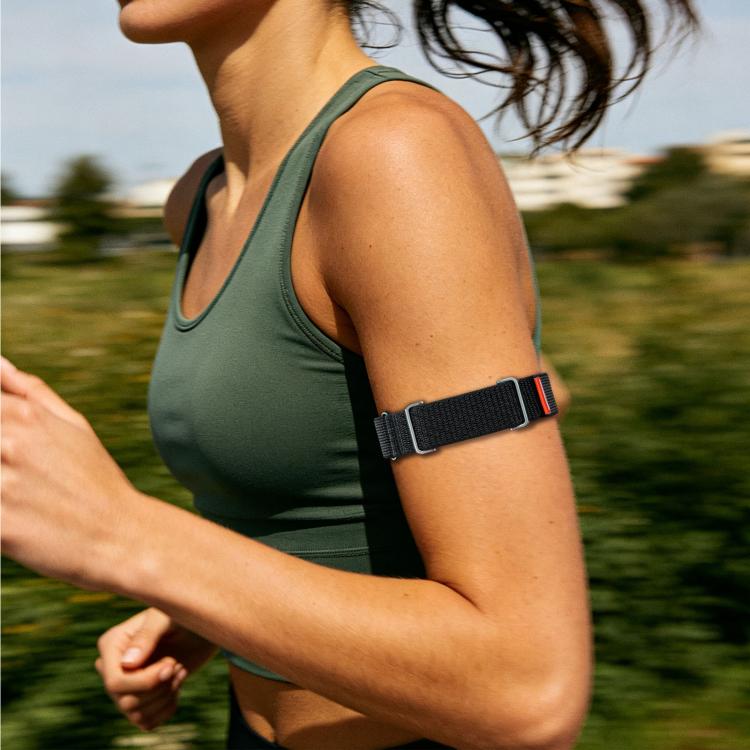Fascia da braccio regolabile con guscio in metallo, ibrida in nylon e chiusura a strappo., For Google Fitbit Air