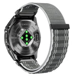 Cinturino per orologio in nylon intrecciato con motivo ondulato e chiusura a strappo., For Gamin 26mm, For Gamin 22mm