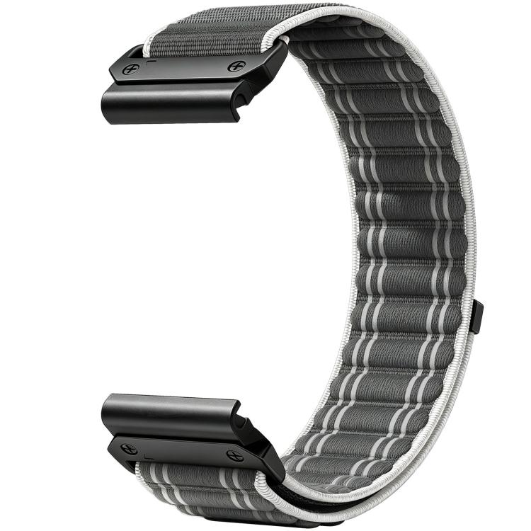 Cinturino per orologio in nylon intrecciato con motivo ondulato e chiusura a strappo., For Gamin 26mm, For Gamin 22mm
