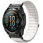 Cinturino per orologio in nylon intrecciato con motivo ondulato e chiusura a strappo., For Gamin 26mm, For Gamin 22mm