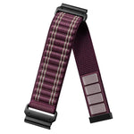 Cinturino per orologio in nylon intrecciato con motivo ondulato e chiusura a strappo., For Gamin 26mm, For Gamin 22mm