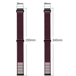 Cinturino per orologio in nylon intrecciato con motivo ondulato e chiusura a strappo., For Gamin 26mm, For Gamin 22mm