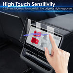 Pellicola in vetro temperato HD con bordi curvi e anti-impronta per i sedili posteriori, con schermo da 8 pollici., For Tesla Model Y Refresh 2025, For Tesla Model 3 Refresh, For Tesla Model 3 / Y