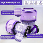 Filtro di ricambio per aspirapolvere JUNSUNMAY con spazzola per la pulizia per Dyson V12 Origin / V12 Detect Slim / Slim+, 2pcs, 1pcs