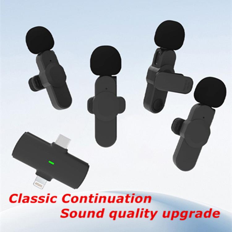 Microfono wireless mini 4 in 1 per registrazione audio fino a 4 persone