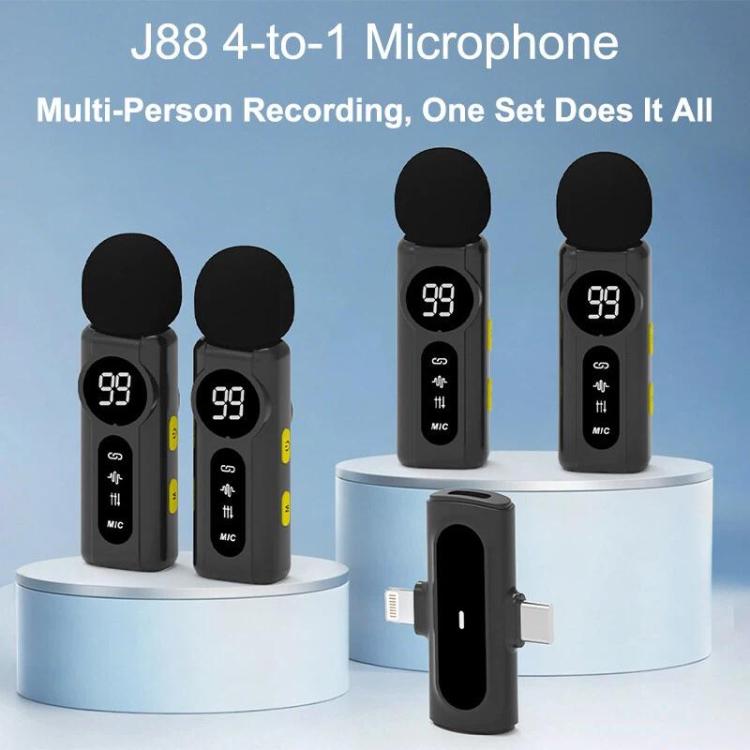Microfono lavalier wireless J88 con riduzione rumore IA - immagine 2