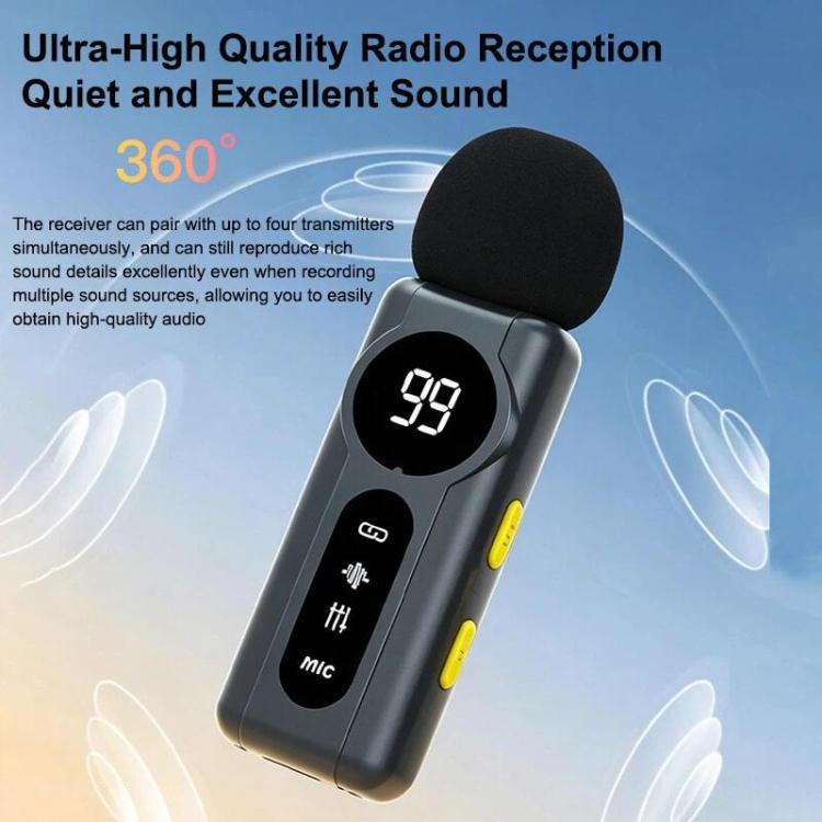 Microfono lavalier wireless J88 con riduzione rumore IA - immagine 3