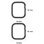 Custodia protettiva per orologio in policarbonato cavo a copertura parziale, For Apple Watch Series 12 46mm, For Apple Watch Series 12 42mm