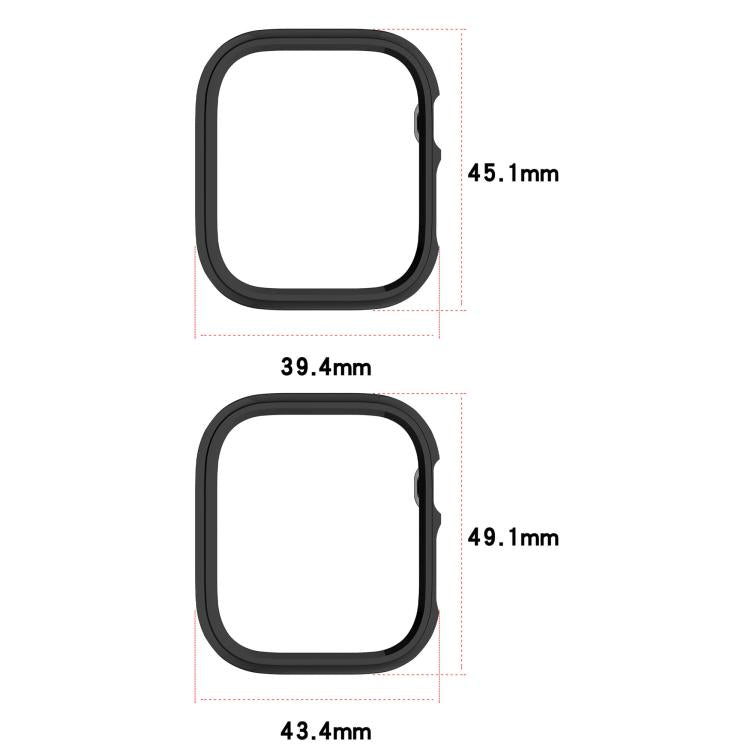 Custodia protettiva per orologio in policarbonato cavo a copertura parziale, For Apple Watch Series 12 46mm, For Apple Watch Series 12 42mm