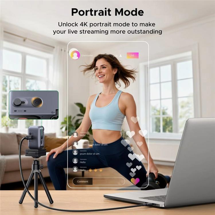Doppia fotocamera UGREEN CM930 4K con microfono a cancellazione di rumore
