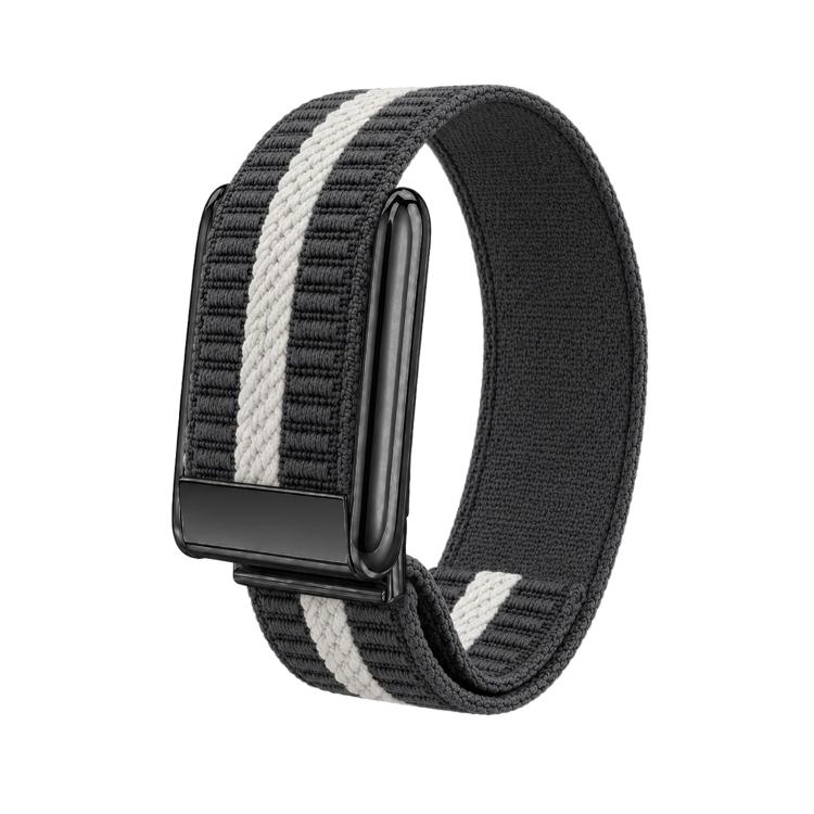 Cinturino per orologio in nylon intrecciato a strisce orizzontali, For WHOOP 5.0 Electrocardiogram, For WHOOP 5.0 Regular