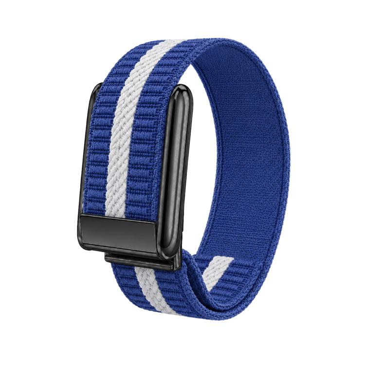 Cinturino per orologio in nylon intrecciato a strisce orizzontali, For WHOOP 5.0 Electrocardiogram, For WHOOP 5.0 Regular
