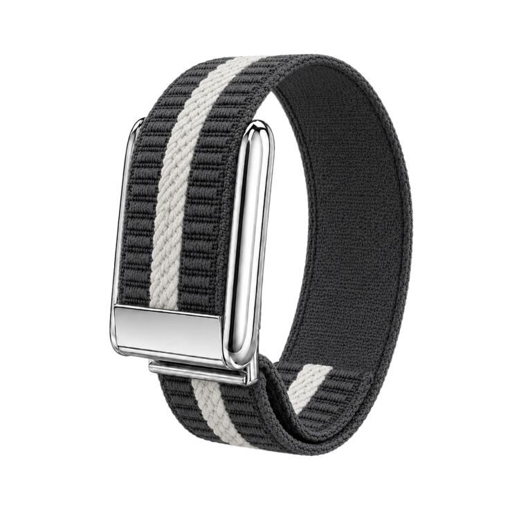 Cinturino per orologio in nylon intrecciato a strisce orizzontali, For WHOOP 5.0 Electrocardiogram, For WHOOP 5.0 Regular