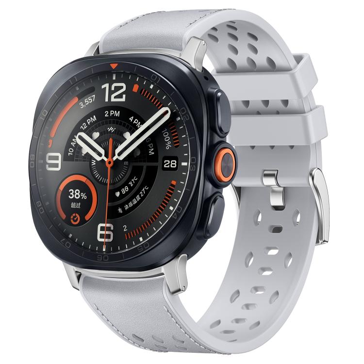 Cinturino per orologio in silicone rivestito in ecopelle a rete, For Galaxy Watch Ultra2 2026 / 2025 / 1 2024