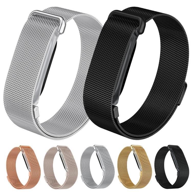 Cornice integrata in plastica trasparente satinata, cinturino milanese in acciaio inossidabile., For Google Fitbit Air