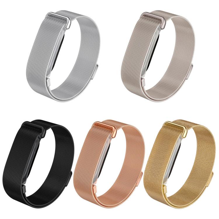 Cornice integrata in plastica trasparente satinata, cinturino milanese in acciaio inossidabile., For Google Fitbit Air