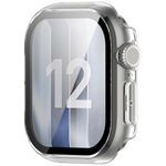 Custodia protettiva per orologio con pellicola temperata integrata in PC., For Apple Watch Series 12 46mm, For Apple Watch Series 12 42mm