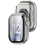 Custodia protettiva per orologio con pellicola temperata integrata in PC., For Apple Watch Series 12 46mm, For Apple Watch Series 12 42mm