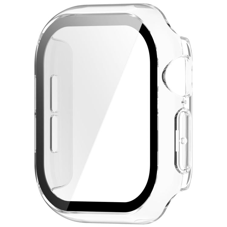 Custodia protettiva per orologio con pellicola temperata integrata in PC., For Apple Watch Series 12 46mm, For Apple Watch Series 12 42mm