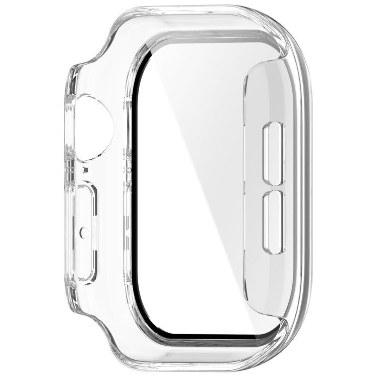 Custodia protettiva per orologio con pellicola temperata integrata in PC., For Apple Watch Series 12 46mm, For Apple Watch Series 12 42mm