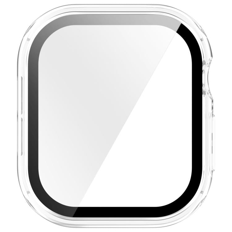 Custodia protettiva per orologio con pellicola temperata integrata in PC., For Apple Watch Series 12 46mm, For Apple Watch Series 12 42mm