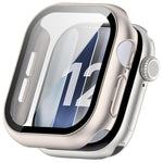 Custodia protettiva per orologio con pellicola temperata integrata in PC., For Apple Watch Series 12 46mm, For Apple Watch Series 12 42mm