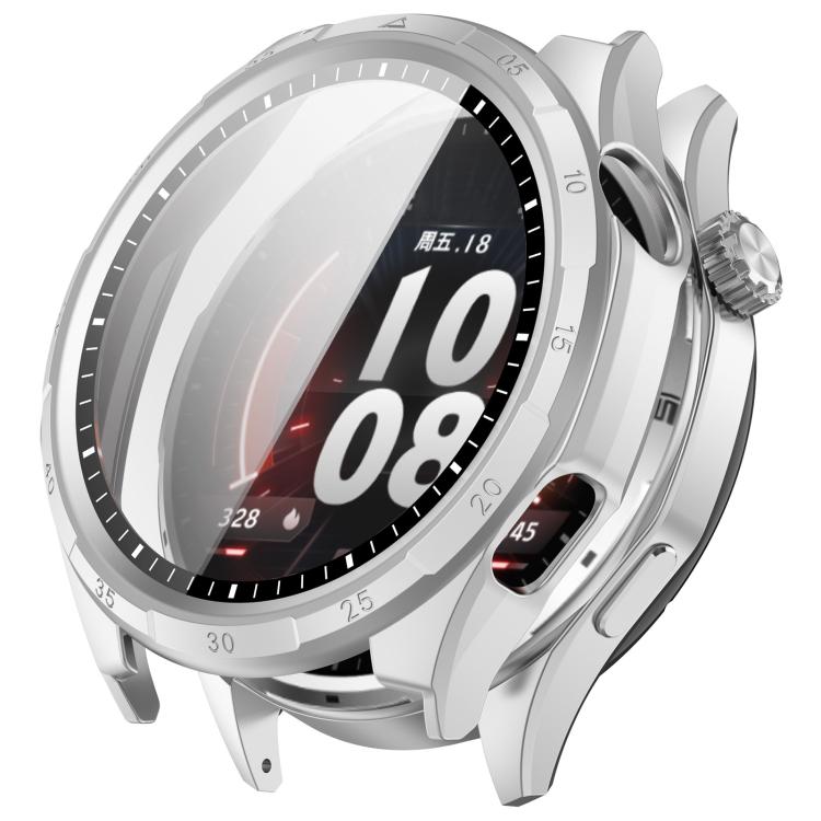 Custodia protettiva per orologio in PC con pellicola temperata integrata, stile a scala,, For Honor Watch 6 / 6 Plus