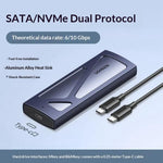 Box SSD M.2 UGREEN CM578 NVMe/SATA USB-C 10Gbps - immagine 2