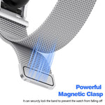 Cassa in metallo, cinturino in acciaio inossidabile con chiusura magnetica milanese integrata., For Google Fitbit Air